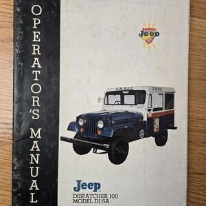 Hard To Find - Old Postal Jeep Dispatcher 100 DJ-5A Service & Parts Books